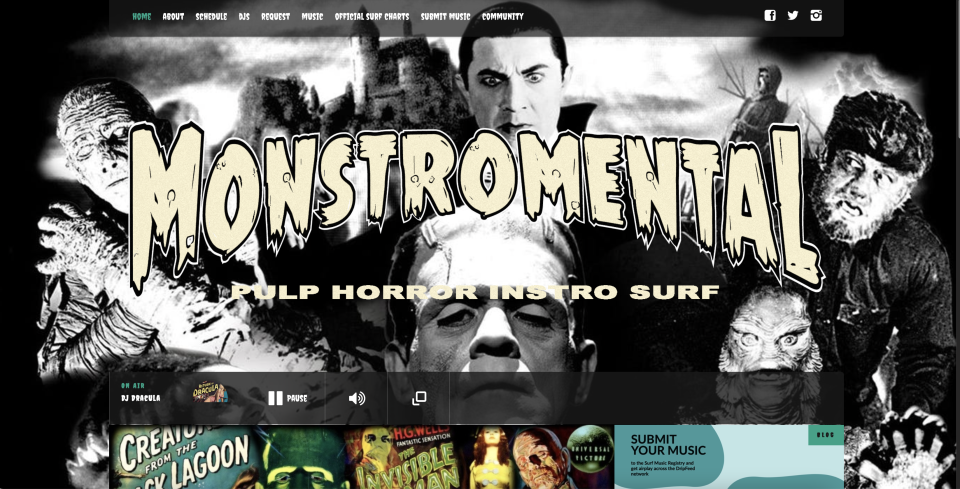 https://monstromental.com is now running properly, including schedule, DJs and request function. More to come too!